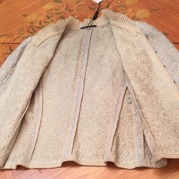 Elie Tahari Embroidered Reversible Lynn Cotton Forgetmenot blazer jacket Sz.XS - Picture 8 of 12